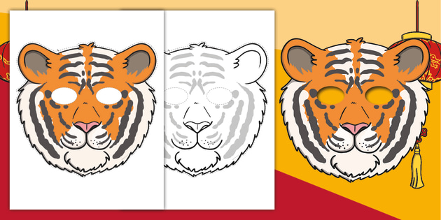 Year of the Tiger Mask Craft | Printable | Twinkl - Twinkl
