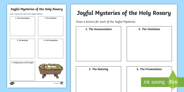 The Joyful Mysteries Worksheet (Teacher-Made)