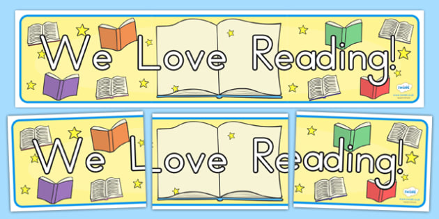 FREE! - We Love Reading Display Banner (teacher made)