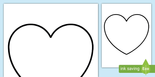 FREE Blank Heart Template  Printable Coloring Template