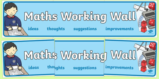 Free Maths Working Wall Display Banner Maths Display Banner