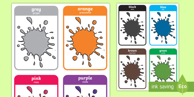 English Language Learn Colours Flashcards -  Ireland