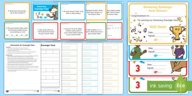 maths problem solving treasure hunt