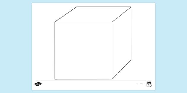 FREE! - Cube Colouring Sheet | Colouring Pages