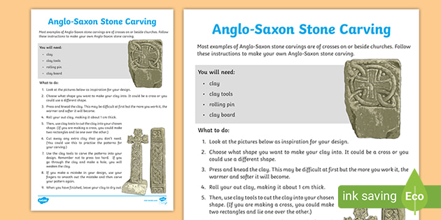 Ks2 Anglo Saxon Stone Carving Activity Anglo Saxon Crafts