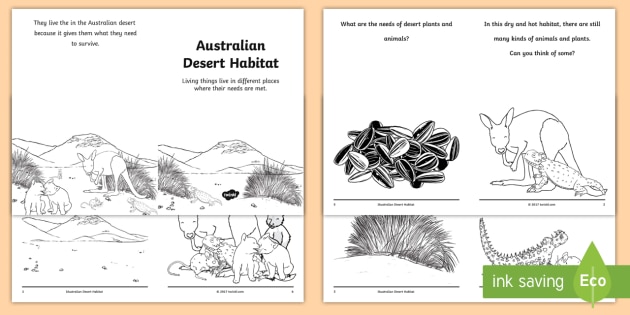 Australian Desert Habitat Booklet (teacher made) - Twinkl