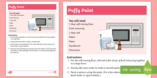 Microwave Puff Paint