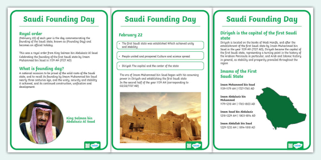 Saudi Foundation Day History Activity Cards Twinkl KS1
