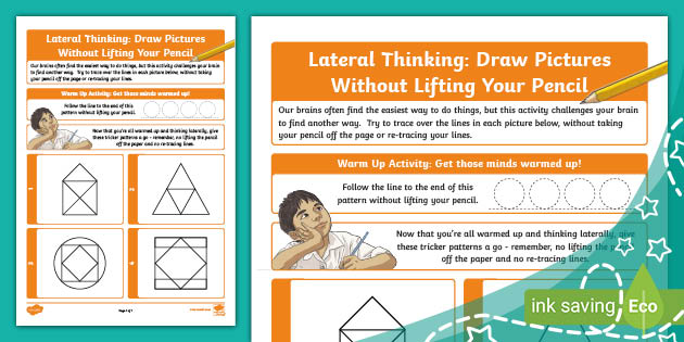 Lateral Thinking Draw Without Lifting Your Pencil