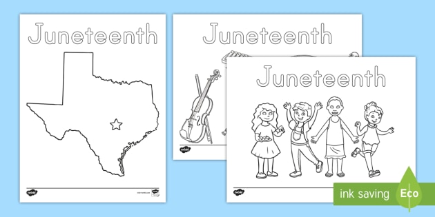juneteenth coloring sheets texas