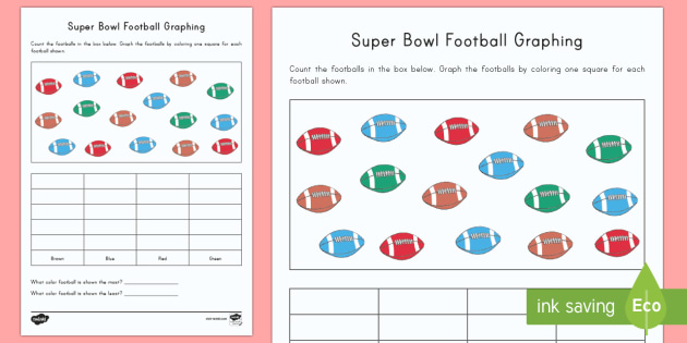 super bowl football graphing worksheet activity sheet super super bowl sheets