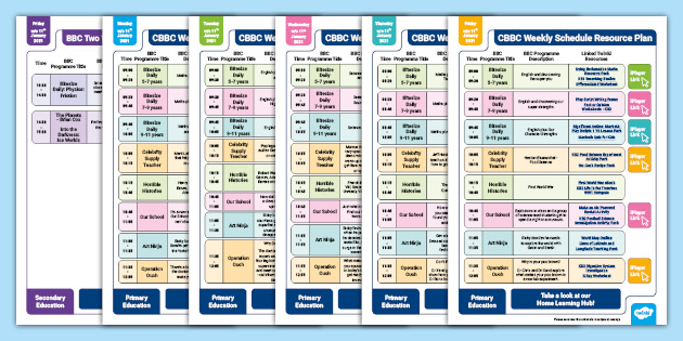 Free c Weekly Schedule Resource Plan W C 11th January 21