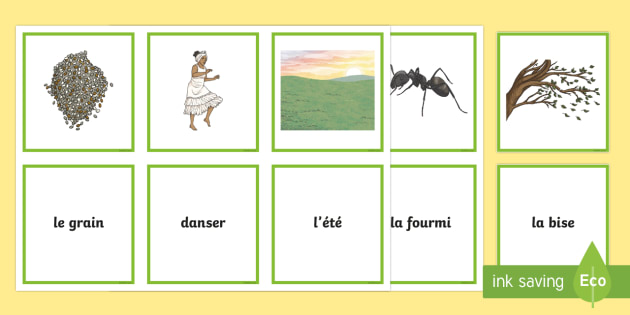 La Cigale Et La Fourmi Matching Cards