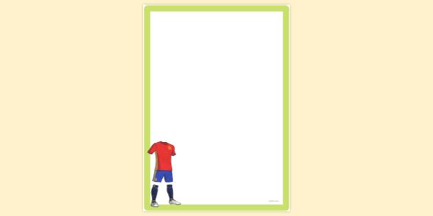 * NEW * Simple Blank Spain Home Kit Page Border | Page Borders | Twinkl