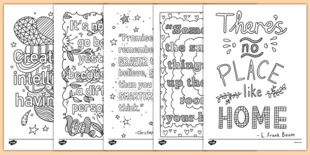 Mindfulness Quotes Colouring Sheets - mindfulness, quotes 