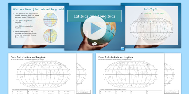 Latitude and Longitude Easter Egg Hunt Activity Pack