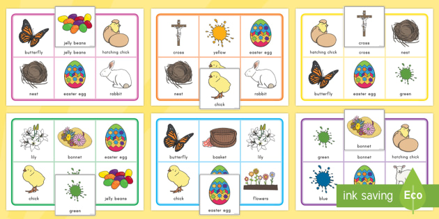 Easter Matching Bingo - christianity, religion, christian, bingo, games