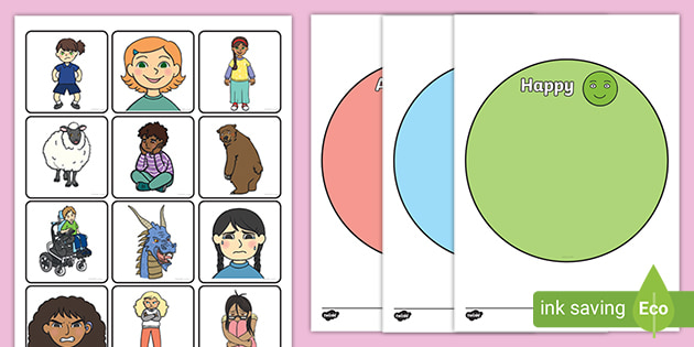Free Happy Sad And Angry Sorting Activity Teacher Made ► 2 graphics in black&white all images are 300 dpi, png files. free happy sad and angry sorting activity