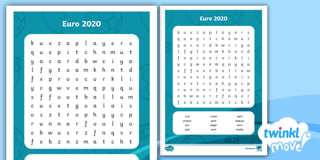 Ks1 Champions League Word Search Euro Twinkl Move