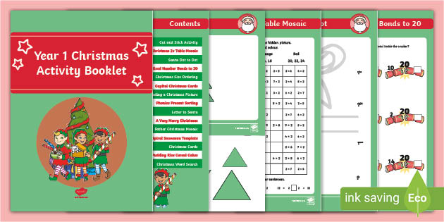 Year 1 Christmas Activity Booklet (teacher made) - Twinkl