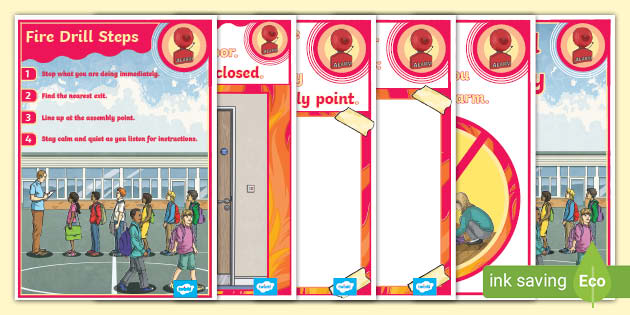 Fire Drill Safety Posters