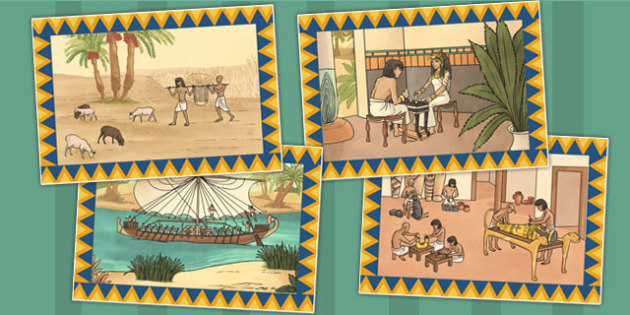 Scenes Of Daily Life In Ancient Egypt Poster Pack