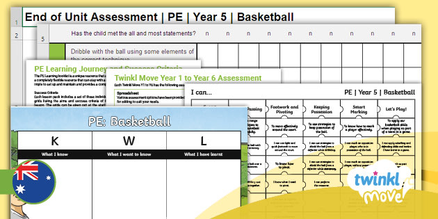 Move PE Year 5 Basketball Assessment Pack (teacher Made)