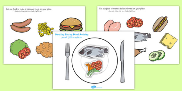 Healthy Eating Meal Activity Arabic Translation