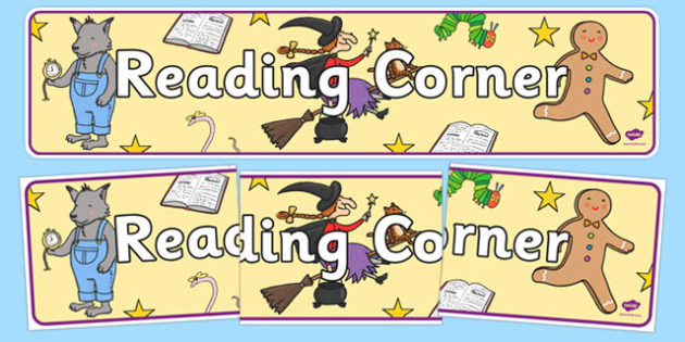 Free Reading Corner Display Banner Reading Display