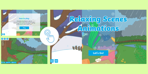 Relaxing Background Animation - Classroom Wellbeing - Twinkl