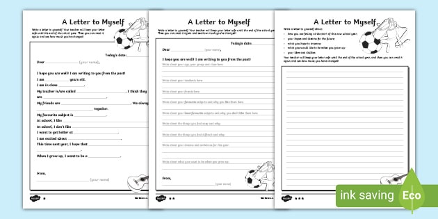 A Letter to Myself Differentiated Worksheets (Teacher-Made)