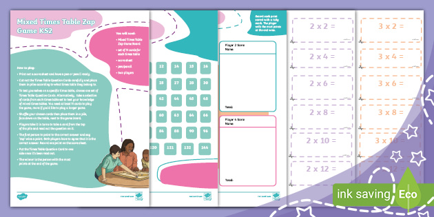 Mixed Times Table Zap Game KS2 (teacher made)