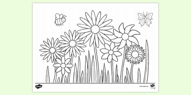 Free Printable Flower Colouring Page | Colouring Sheets