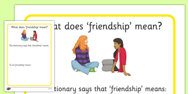 Ks3 What Does Friendship Mean Worksheet (Teacher Made)