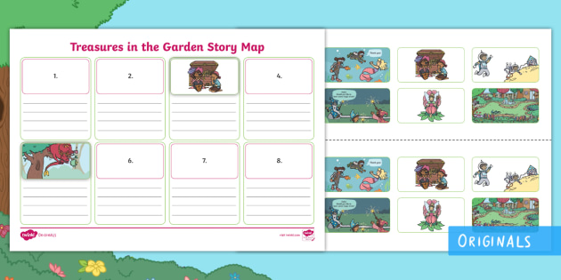 Treasures in the Garden Story Map Worksheet / Worksheet