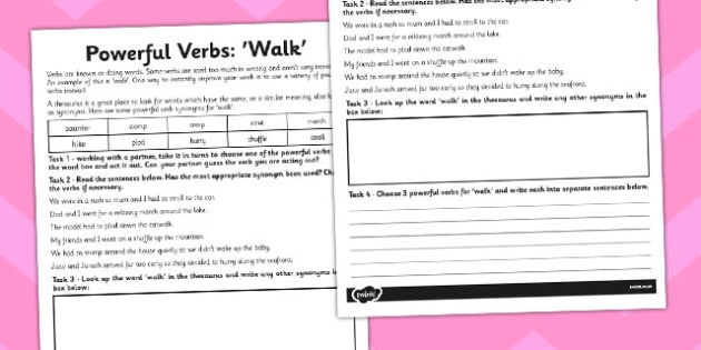 Powerful Verbs Worksheet Teacher Made Save Time Planning