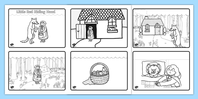 little red riding hood story printable