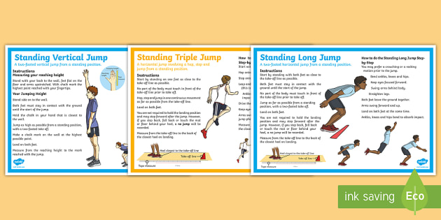 Standing Long Jumps  Long jump, Workout guide, Jump workout