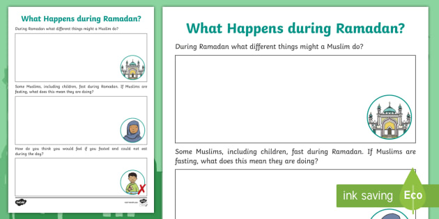 what happens during ramadan worksheet ks1 education