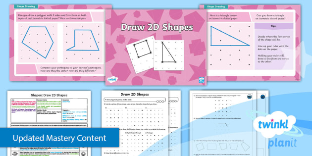 👉 Y3 2D Shapes PlanIt Maths Lesson 2