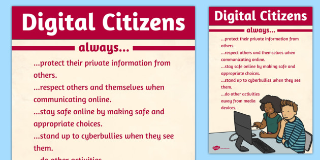 Digital Citizens Poster (teacher made)