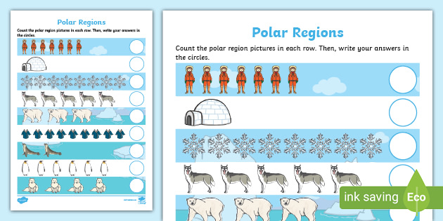 Polar Regions Counting Sheet (teacher made)