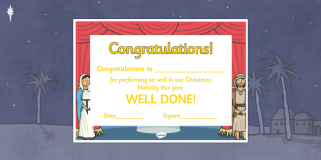 christmas certificate