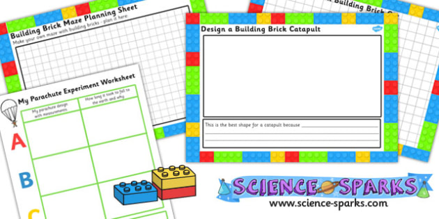 Building Brick Science Experiment Worksheet / Activity Sheet