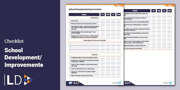 School Development Plan SIDP Checklist (teacher made)