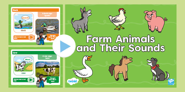 Farm Animals And Their Sounds For Toddlers PowerPoint - EYLF