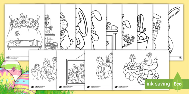Saving Easter Coloring Pages (Teacher-Made)