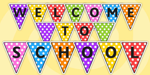 Welcome to School Bunting (Teacher-Made) - Twinkl