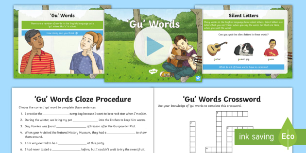 Gu Words Activity Pack Teacher Made