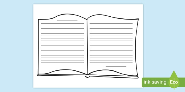 Blank Book Pages for Kids - Printable Book Template ELA